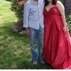 Prom Dress, vibrant red, size 19 from Bee Darlin